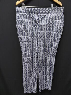 J.CREW Cafe Capri Pants Blue Women Patterned Size 10